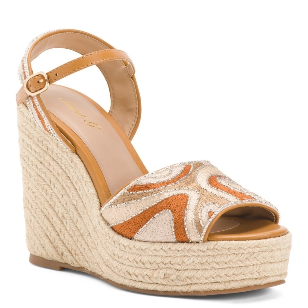 🧡🤎SAINT G Marcilia GORGEOUS Platform Wedges 🧡🤎SZ 11-NWT